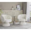 Chaise d'appoint pivotante en tissu crème-996784003