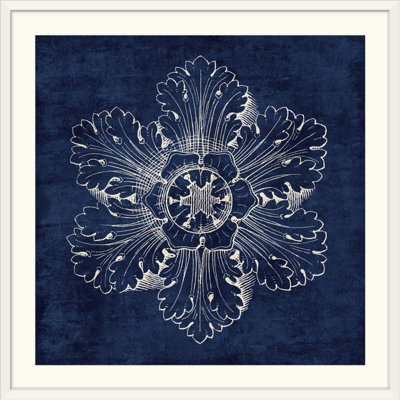 « rosette v », impression en indigo