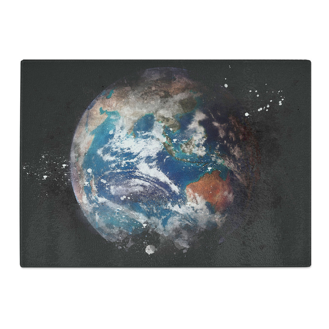 Tempered Glass Beautiful View of Earth Chopping Board