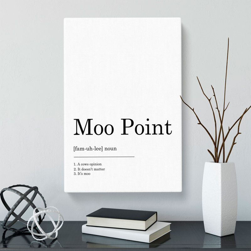 Moo Point - Wrapped Canvas, 50cm H x 35cm W x 3cm D