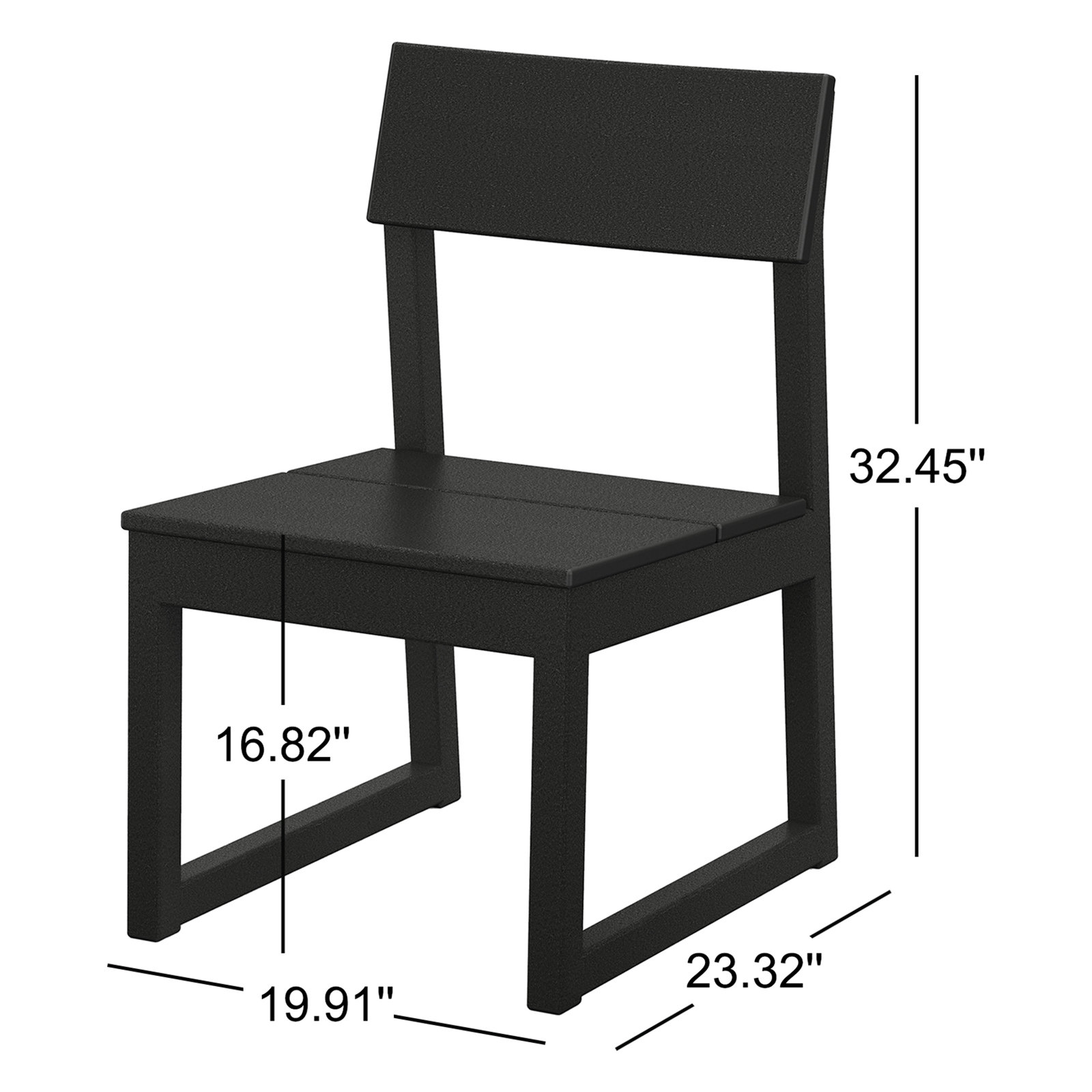 POLYWOOD® Edge Patio Side Chair, Black
