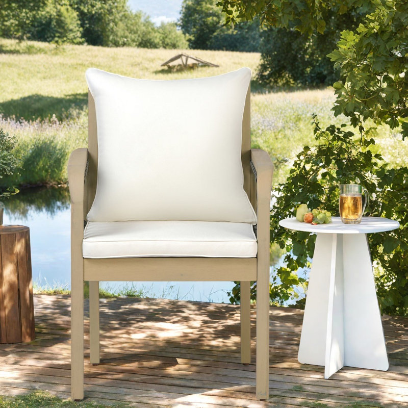 Outdoor Dining Chair, Cream 1