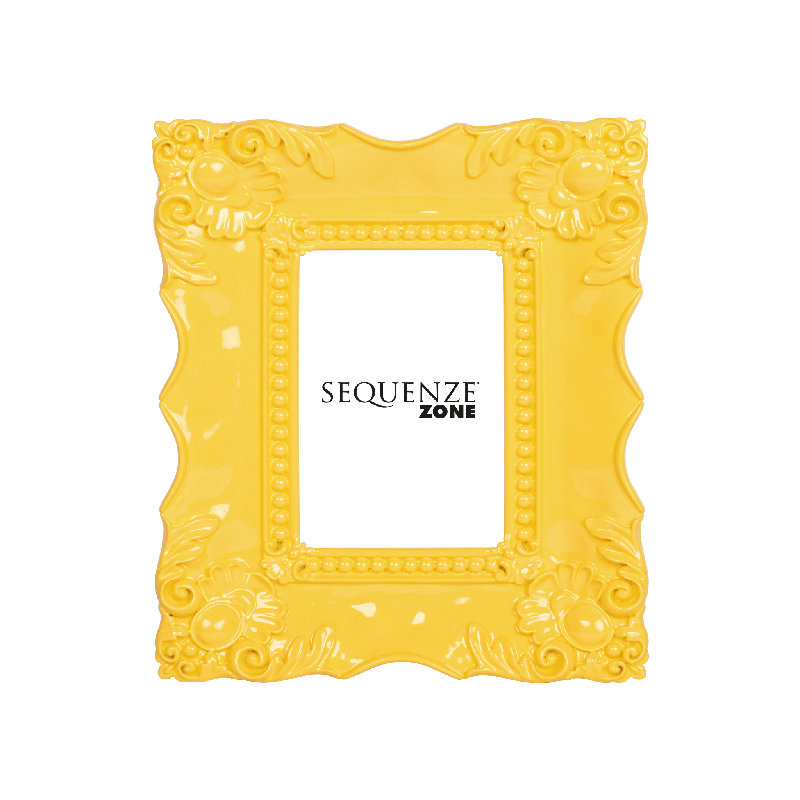 Embossed Picture Frame, Yellow