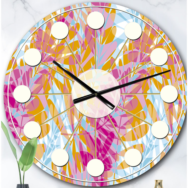 Horloge murale rétro Mid-Century, Surdimensionné