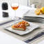 30-Piece Square Porcelain Dinnerware Sets, Service For 6-91149945-116490903
