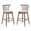 Ensemble de 2 tabourets de bar d'intérieur en bois pour la maison-123582470