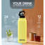 Bouteille isotherme en acier inoxydable de qualité supérieure de 24 oz liq. Avec paille et poignée SIPPA - Hydratation mains-libres à l'épreuve des fuites - Jaune-124636830
