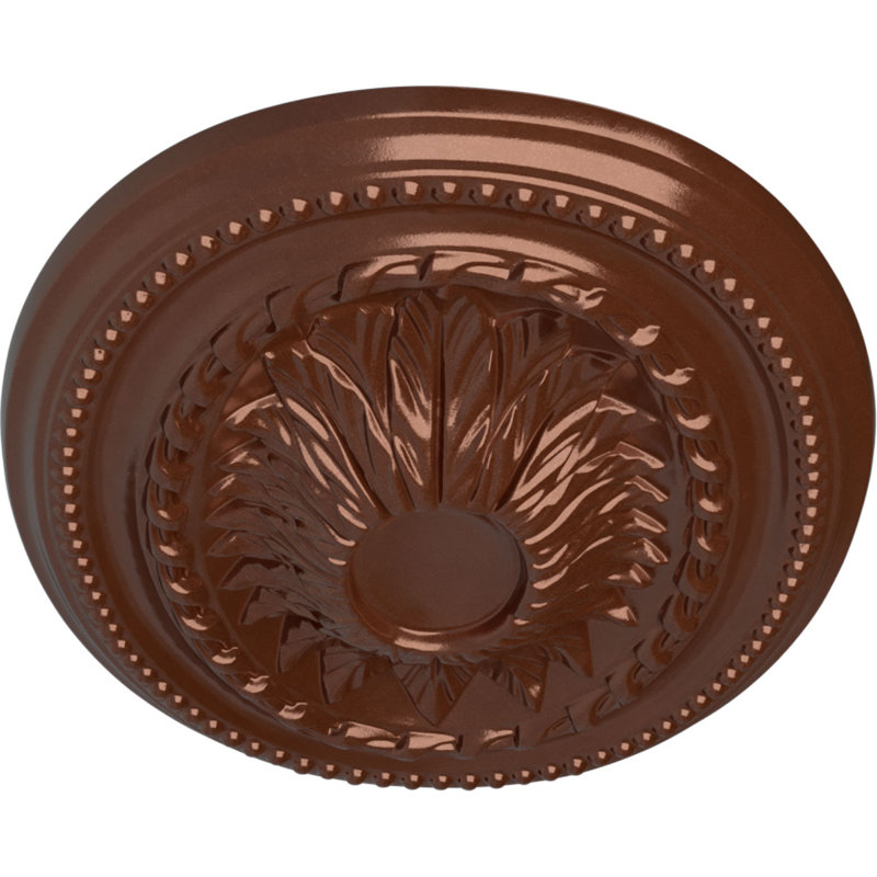 Endurathane Sellek Ceiling Medallion, 18 1/2"OD x 7/8"ID x 1 1/2"P (Fits Canopies up to 1 1/8")Hand-Painted Root Beer Crackle Finish