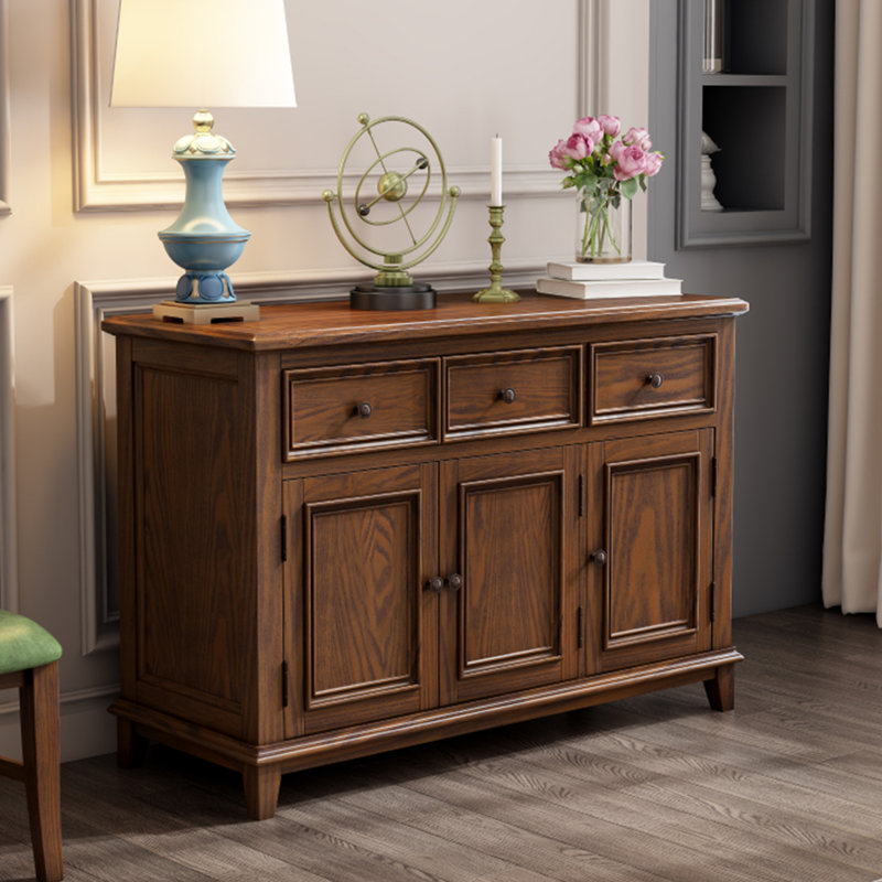 Buffet en bois manufacturé et brun noisette