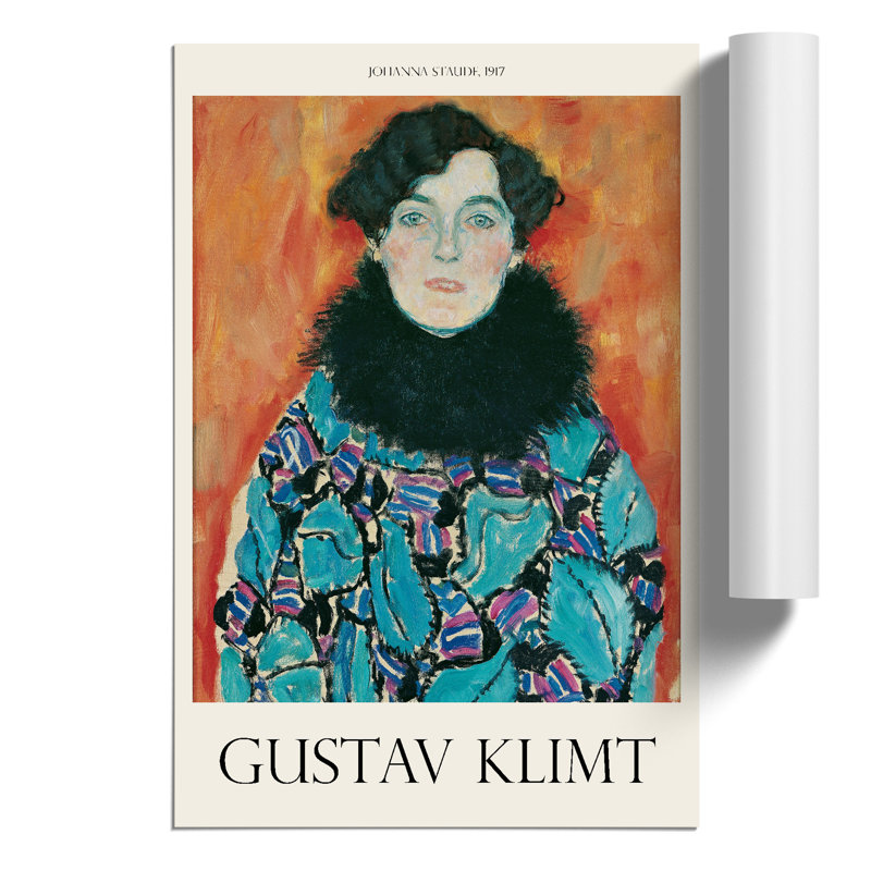 Johanna Staude by Gustav Klimt - No Frame Painting, 30cm H x 21cm W x 0.1cm D