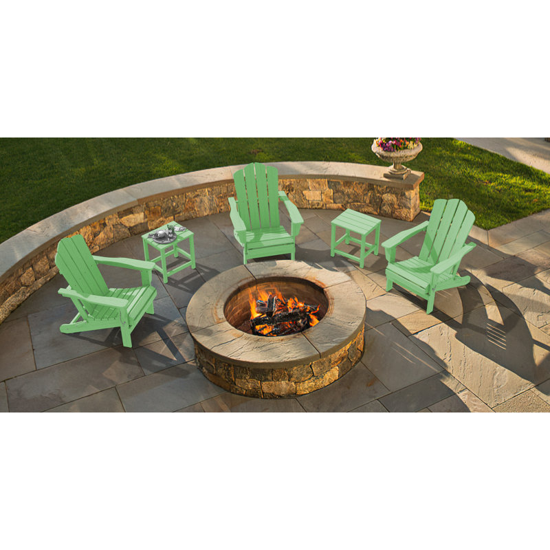 Wolak Foldable Outdoor Adirondack Chair, Mint