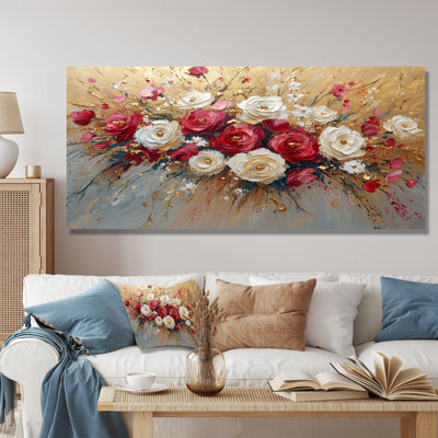 Wildflowers And Rose Autumn Harmony - Roses Wall Art