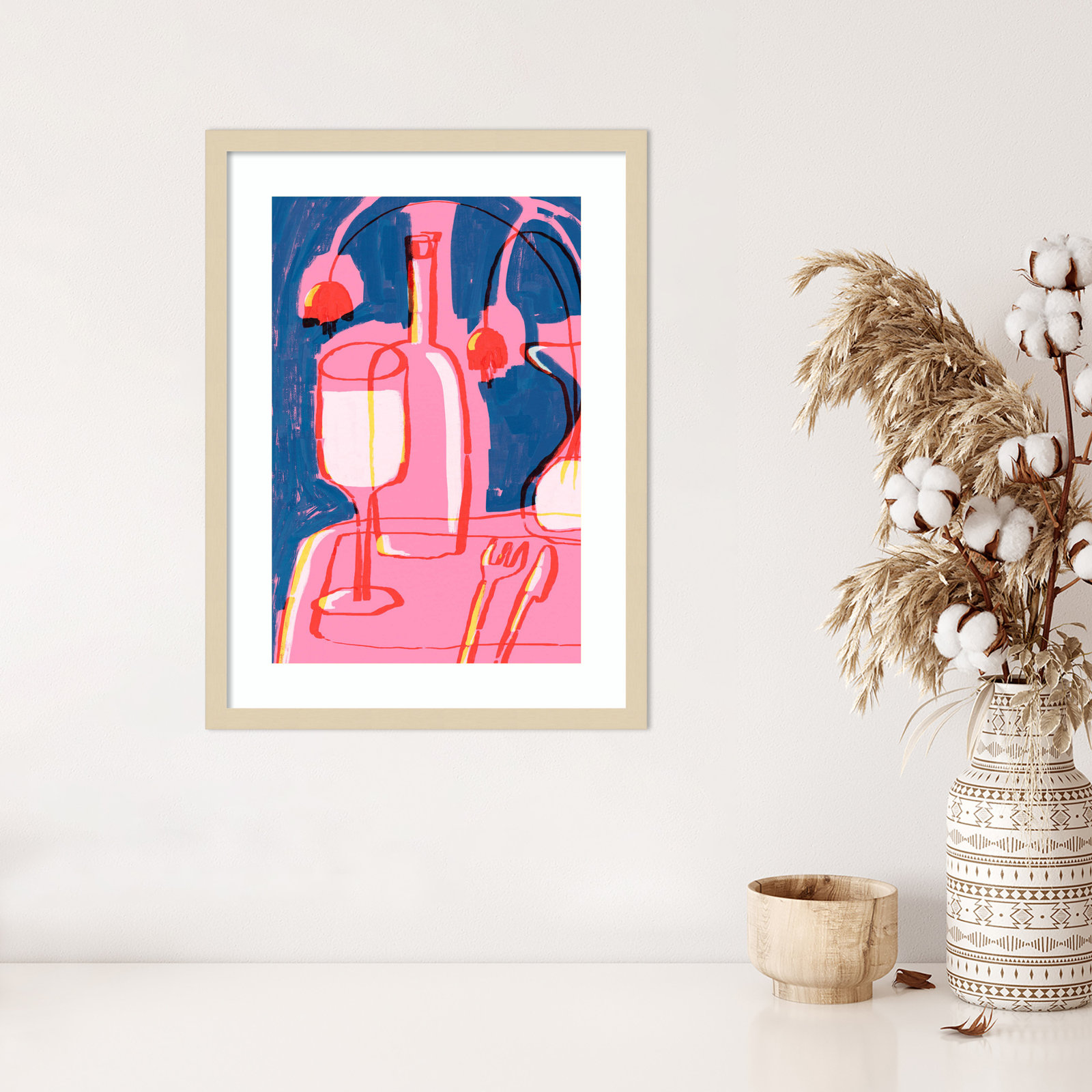 Galya "Neon Still Life No. 4" Print, Brown, 25" H x 19" W