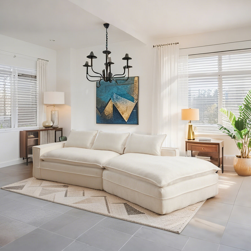 Canapé modulaire Boneless Modern Minimalist, Blanc