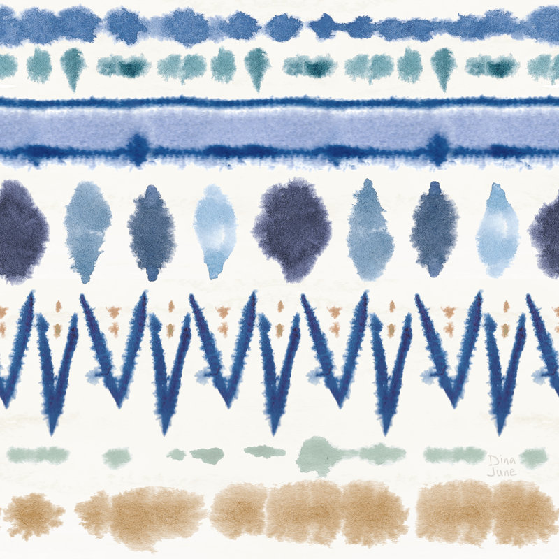 Indigo Splash Pattern VIII by Dina June - Wrapped Canvas Painting, 51cm H x 51cm W