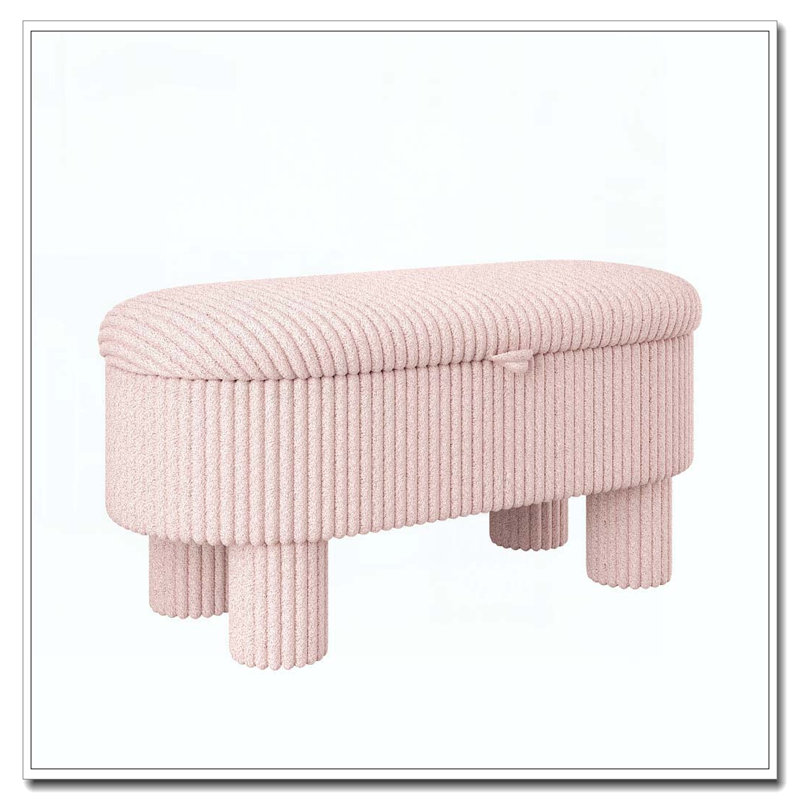 Banc rembourré Modern, Rose