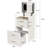 Adinda White Vanity Desk With Hidden Jewelry Storage - 3 In 1 Make Up , Bedroom Dressing Drawers And Spacious Space