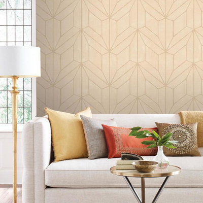 Non-Pasted Geometric Wallpaper Roll