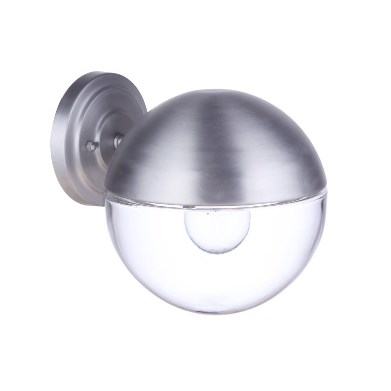 Lanterne murale d'extérieur Evie, H 7,88 po x l 7,5 po x P 8,74 po, Aluminium satiné