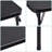 Folding Card Table And Chair Set Of 5 Foldable With Padded Upholstery Tabletop, Metal, Black