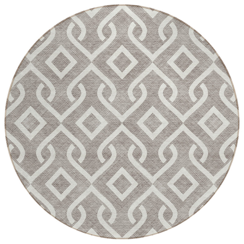  Kaylani Non-Slip Door Mat, Round 8'