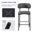 Modern Faux Leather Upholstered Waffle Tufted Bar Stool with Back (Set of 2/4)-1981278856-1981278858