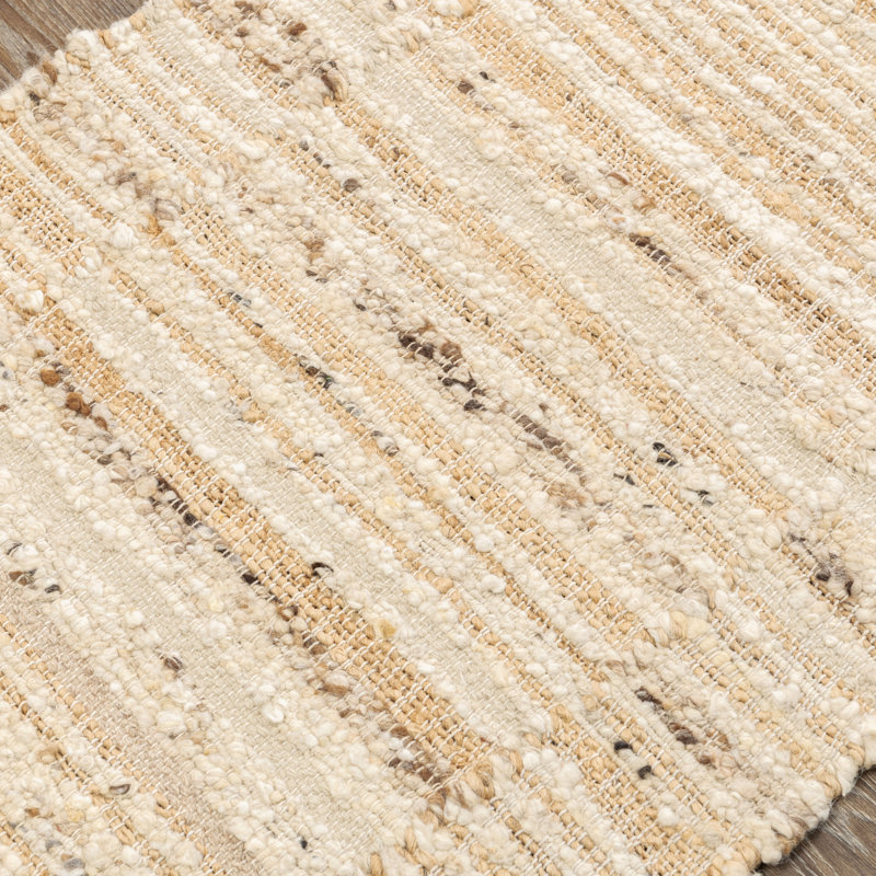 Idra Striped Area Rug in Ivory, Rectangle 2' x 3'