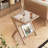 Minimalist Modern Light Walnut-coloured Ash Wood Side Table