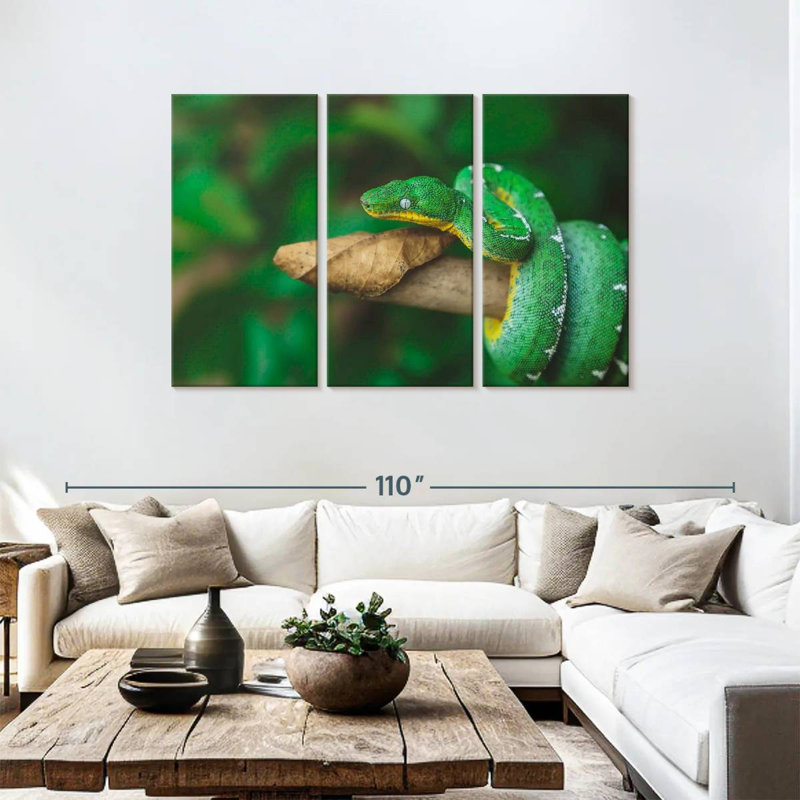 Emerald Tree Snake, 48" H x 74" W