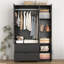 Garde-robe 4 portes avec miroir-1352179537