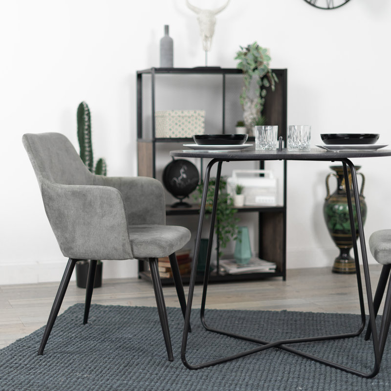 Bovey 127cm H Upholstered Armchair, Grey