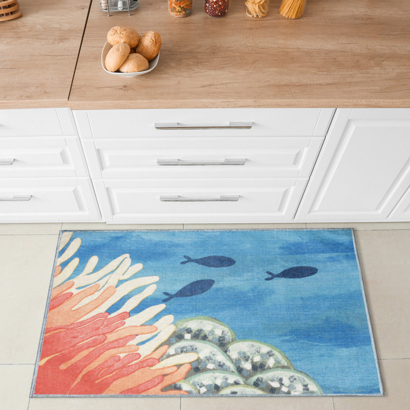 Tapis de cuisine antidérapant Charron, Rectangle 1 pi 11 po x 2 pi 11 po