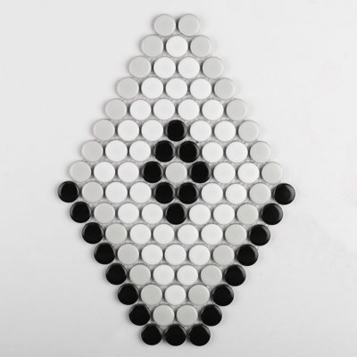 SAMPLE - Porcelain Perfection Porcelain Penny Round Mosaic Wall & Floor Tile