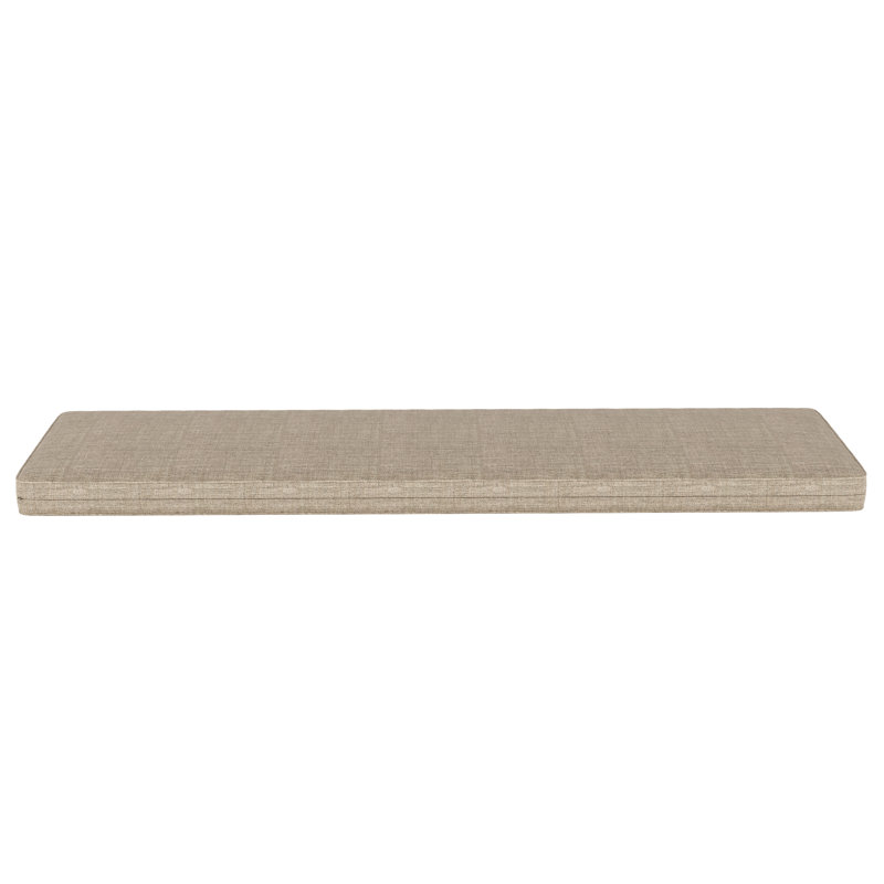 Indoor/Outdoor Sunbrella® Seat Cushion, Cast Shale Sunbrella® Plainweave, 65" W x 18" D