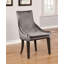 Chaise d'appoint rembourrée en velours Jerrita
