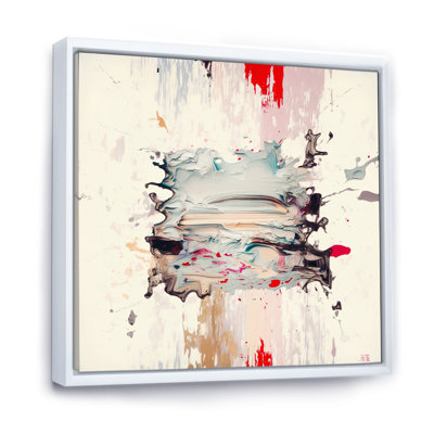 «Dancing Alone Minimal Abstract Paint I», peinture abstraite murale, salon
