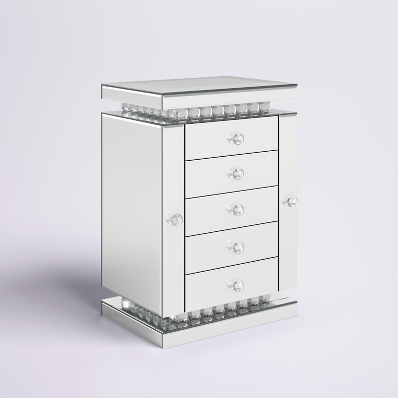 Glass Jewelry Box + Drawers