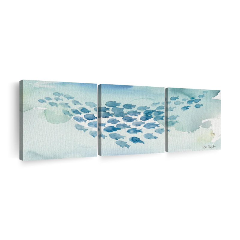 «Underwater Sea Life I», reproduction d'art sur toile, H 8 po x l 26 po x P 1 po