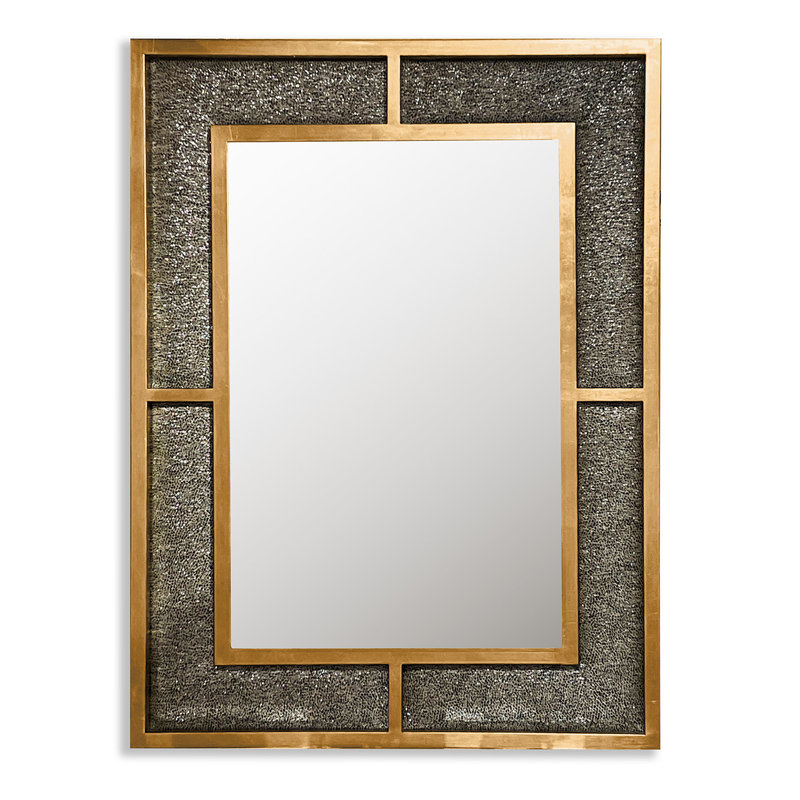 Bedford Rectangle Steel Mirror, Gold/Black