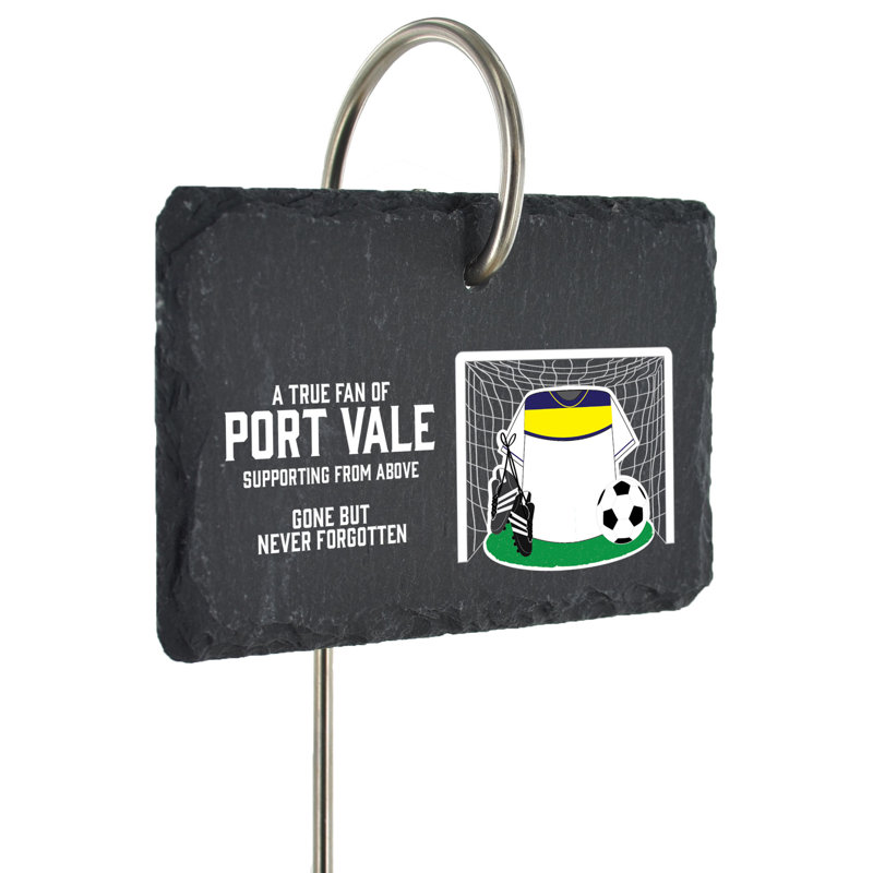 Bonns Port Vale Fan Football Slate Grave Marker Memorial Plaque