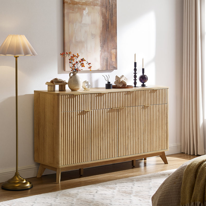 Buffet 60 "avec portes et tablettes, Natural Oak