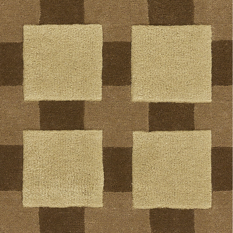 Bauhaus Hand Tufted Geometric Rug, Rectangle 8' x 10', Beige