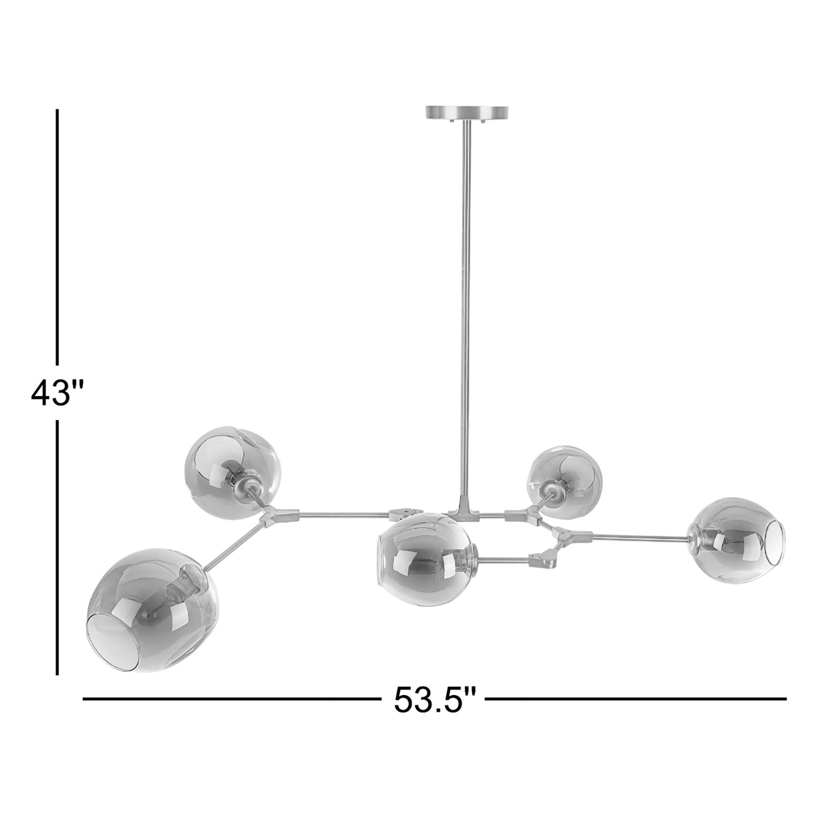 Dumont 5 - Light Dimmable Sputnik Chandelier