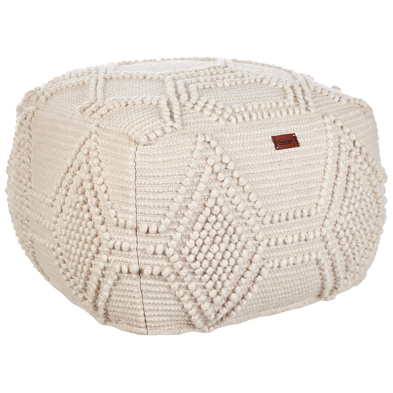 Clarann 60cm Wide Square Polka Dots Pouf Ottoman