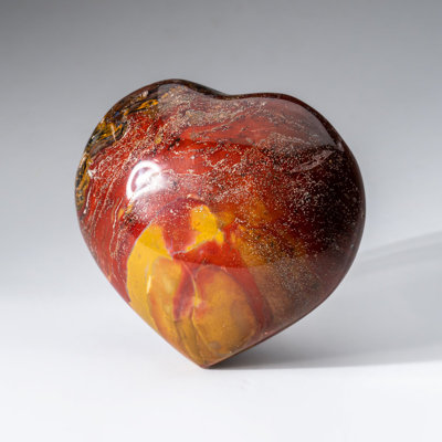 Petrified Wood Heart Cloche (0.88 Lbs)