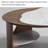 Simple solid wood and marble coffee table set