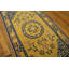 Antique Ningxia Chinese Medallion Yellow 1800s Rug