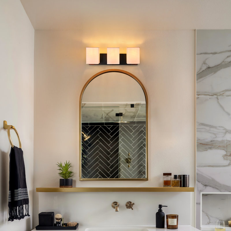 3-Light Fabric Vanity Light
