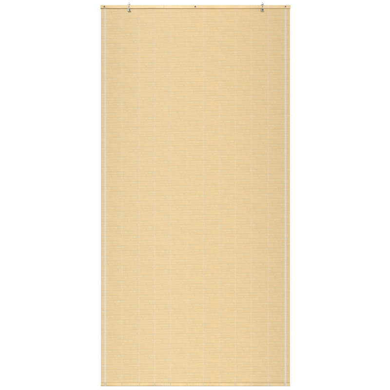 Burnt Bamboo Cordless Window Shade - Two-Tone Honey 24" W, 36"W x 72"L, Beige