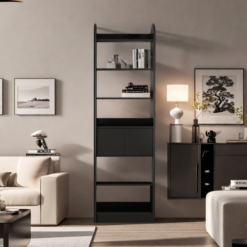 Nowell, (6 tablettes) H 78,74 po x l 23,62 po x P 11,81 po, Noir